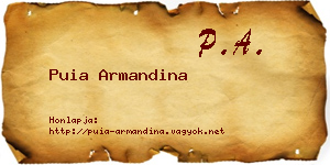 Puia Armandina névjegykártya